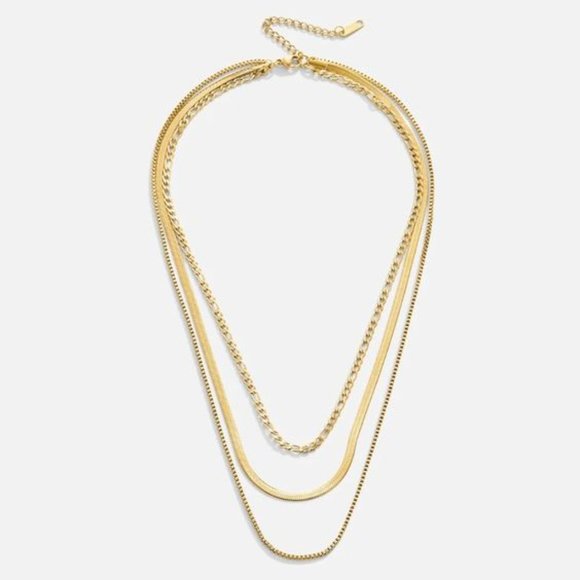 Vienna Layered Gold Chain Necklace/NWOT - Picture 1 of 9